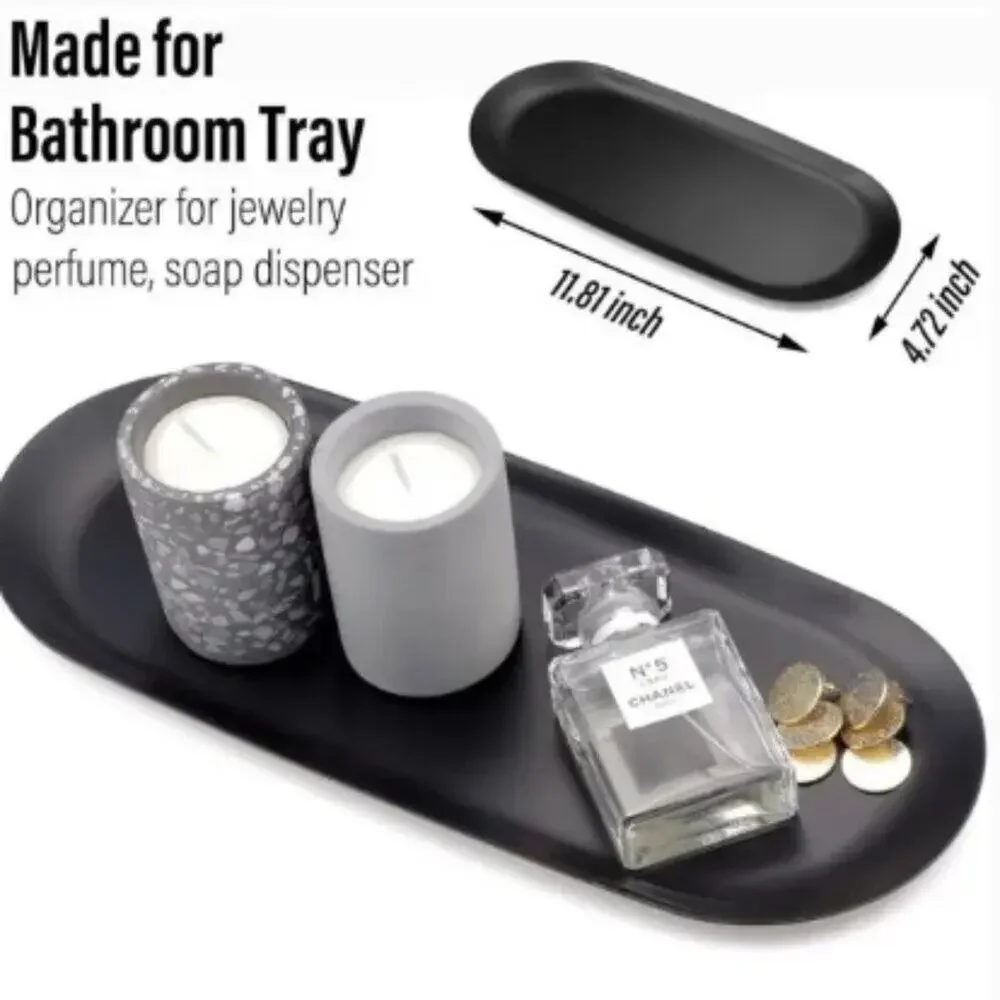 NWOT, Black Bathroom Countertop Tray